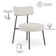 Kit 02 Poltronas Decorativas Para Sala De Estar Base Fixa Londres L02 Bouclê Cru - Lyam