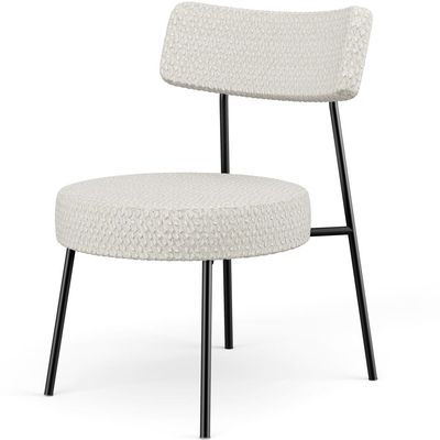 Kit 02 Poltronas Decorativas Para Sala De Estar Base Fixa Londres L02 Bouclê Cru - Lyam