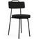Cadeira Decorativa Estofada Para Sala De Jantar Barcelona L02 Poliéster Preto - Lyam