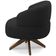 Poltrona Decorativa Giratória Sala de Estar Living Seven F04 Veludo Preto - Lyam Decor