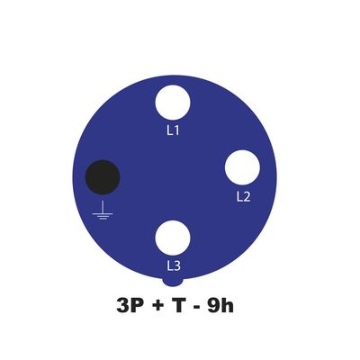 Plugue Movel Industrial 3P+T 32 A 220-250 Vca 9 H Tramontina