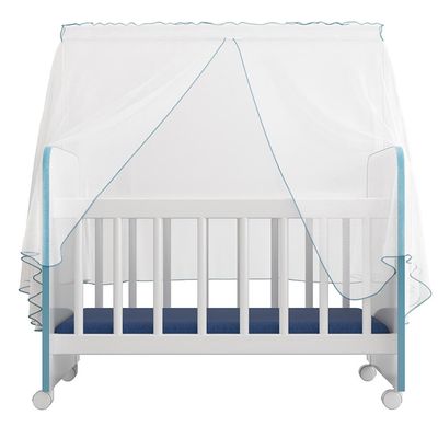 Berço Para Boneca Magia C02 Brinquedo Infantil Branco Azul - Lyam Decor