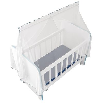 Berço Para Boneca Magia C02 Brinquedo Infantil Branco Azul - Lyam Decor