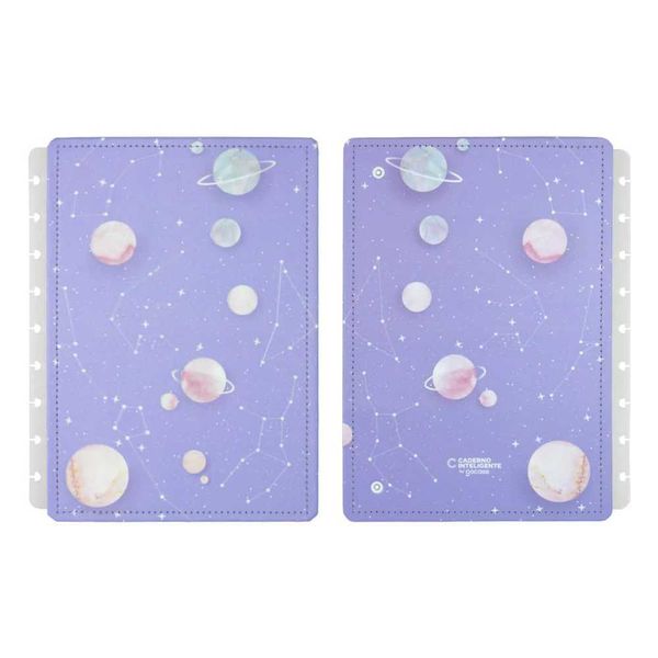 CAPA MEDIO PURPLE GALAXY BY GOCASE CADERNO INTELIGENTE