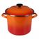 KIT LE CREUSET STOCKPOT EM AÇO INOX ESMALTADO 22CM 7,6L E 2 PRATOS FUNDOS 22CM EM CERÂMICA LARANJA