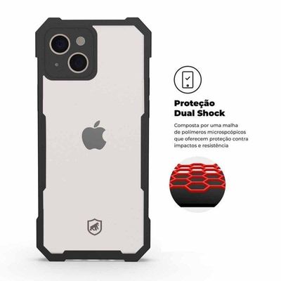 Capa Dual Shock X e Pelicula Coverage para iPhone 13-Gshield