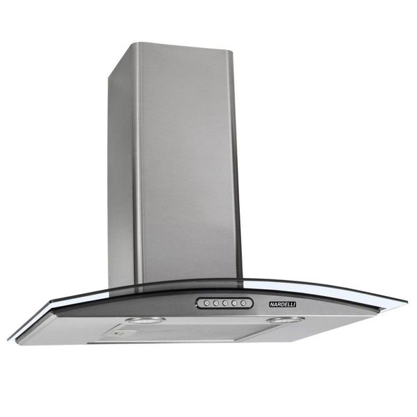 Coifa Parede Slim Nardelli Vidro Curvo Inox 60cm 220V 220V