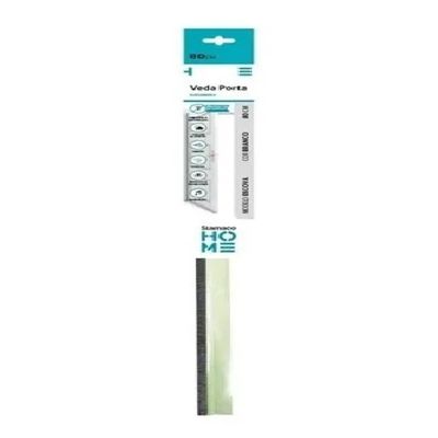 Veda Porta C/ Adesivo 3m 80cm Escova Branco