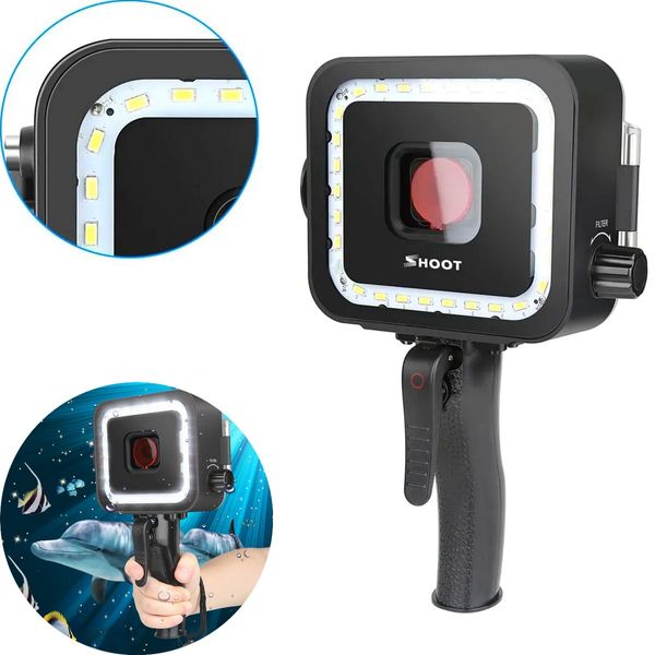 Luminária Aquática com Filtro e Disparador para GoPro 5/6/7 Black