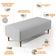 Puff Decorativo Sala de Estar Bali W01 Pés Palito 120x50 cm Linho Cinza - Lyam Decor