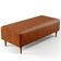 Puff Decorativo Sala de Estar Bali W01 Pés Palito 120x50 cm Couríssimo Camel - Lyam Decor