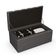 Kit Cabeceira Cama Box Solteiro 100cm Com Calçadeira Baú Dália W01 Linho Cinza Escuro - Lyam Decor
