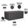 Kit Cabeceira Cama Box Solteiro 100cm Com Calçadeira Baú Dália W01 Linho Cinza Escuro - Lyam Decor