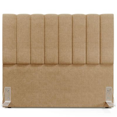 Cabeceira Cama Box Casal 140 cm Dália W01 Linho Bege Escuro - Lyam Decor