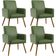Kit 04 Poltronas Decorativa Para Sala De Estar Maria W01 Pés Palito Facto Verde Musgo - Lyam Decor