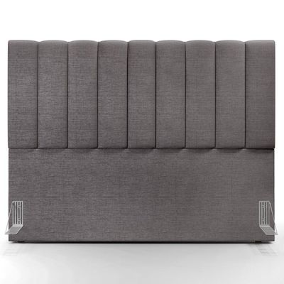 Cabeceira Cama Box Casal King 195 cm Dália W01 Linho Cinza Escuro - Lyam Decor
