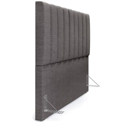 Cabeceira Cama Box Casal King 195 cm Dália W01 Linho Cinza Escuro - Lyam Decor