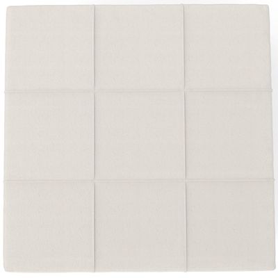 Kit 02 Puffs Decorativos Para Sala de Estar Quadrado Milano 90x90cm W01 Linho Cru - Lyam Decor