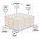 Kit 02 Puffs Decorativos Para Sala de Estar Quadrado Milano 90x90cm W01 Linho Cru - Lyam Decor