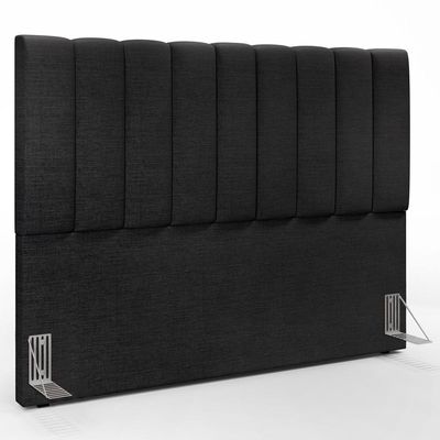 Kit Cabeceira Cama Box Casal Queen 160cm Com Calçadeira Baú Dália W01 Linho Chumbo - Lyam Decor