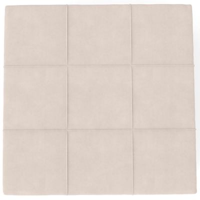 Kit 02 Puffs Decorativos Para Sala de Estar Quadrado Milano 90x90 W01 Suede Bege - Lyam Decor