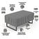 Kit 02 Puffs Decorativo Sala de Estar Cléo W01 Base Ferro 90 cm Suede Pied Poule - Lyam Decor