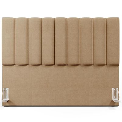 Cabeceira Cama Box Casal King 195 cm Dália W01 Linho Bege Escuro - Lyam Decor