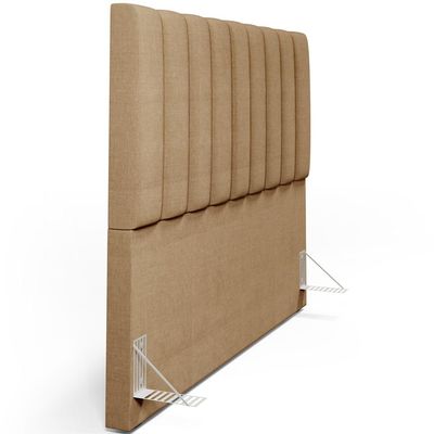Cabeceira Cama Box Casal King 195 cm Dália W01 Linho Bege Escuro - Lyam Decor