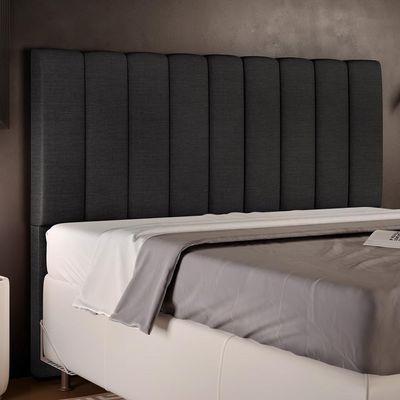 Cabeceira Cama Box Casal King 195 cm Dália W01 Linho Chumbo - Lyam Decor