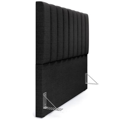 Cabeceira Cama Box Casal King 195 cm Dália W01 Linho Chumbo - Lyam Decor