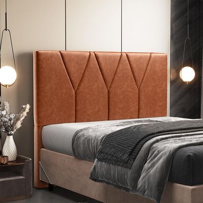 Cabeceira Cama Box Casal King 195 cm Aurora W01 Couríssimo Camel - Lyam Decor