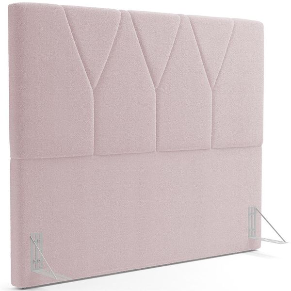 Cabeceira Cama Box Casal Quenn 160 cm Aurora W01 Bouclê Rosê - Lyam Decor