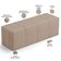Kit Cabeceira Cama Box King 195cm com Calçadeira Roma W01 Linho Bege Escuro - Lyam