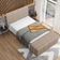 Cabeceira Cama Box Casal King 195 cm Roma W01 Linho Bege Escuro - Lyam