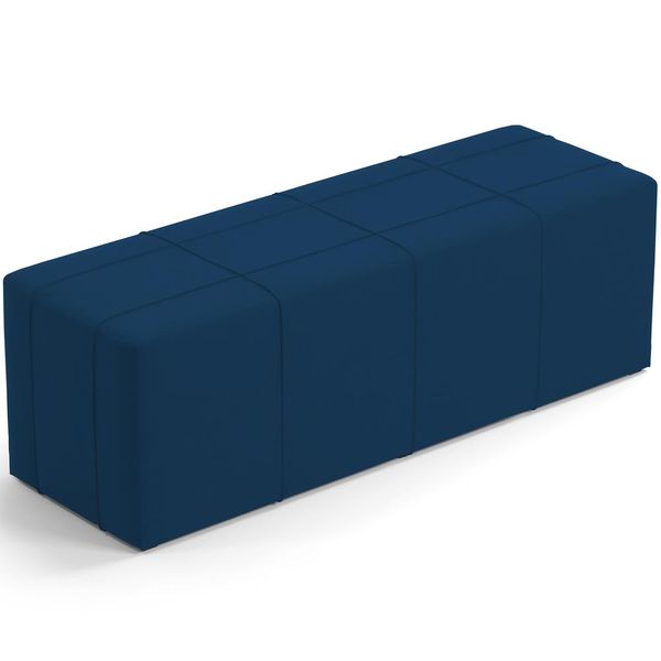 Puff Decorativo Living Sala de Estar 160 cm Roma W01 Suede Azul Marinho - Lyam