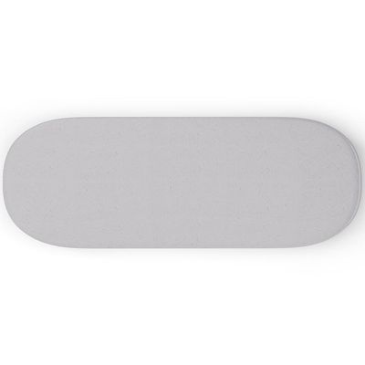 Puff Decorativo Orgânico Para Living Quarto 140cm Doha W01 Linho Cinza - Lyam Decor