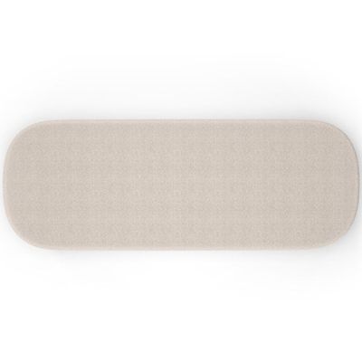 Kit 02 Puffs Decorativos Orgânico para Living Quarto 160cm Doha W01 Bouclê Creme - Lyam Decor