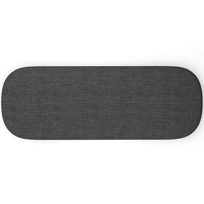 Puff Decorativo Orgânico para Living Quarto 160cm Doha W01 Linho Cinza Escuro - Lyam Decor