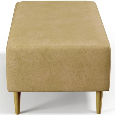 Kit 02 Puffs Decorativo Sala de Estar Cléo W01 Pés Palito 90 cm Couríssimo Casco Fendi - Lyam Decor
