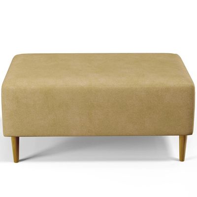 Kit 02 Puffs Decorativo Sala de Estar Cléo W01 Pés Palito 90 cm Couríssimo Casco Fendi - Lyam Decor