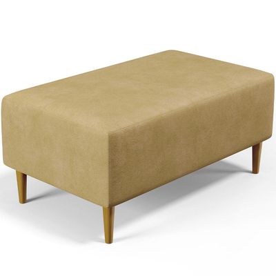 Kit 02 Puffs Decorativo Sala de Estar Cléo W01 Pés Palito 90 cm Couríssimo Casco Fendi - Lyam Decor
