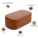 Kit 02 Puffs Decorativos Orgânico para Living Quarto 100cm Doha W01 Couríssimo Camel - Lyam Decor