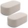 Kit 02 Puffs Decorativos Orgânico para Living Quarto 100cm Doha W01 Bouclê Creme - Lyam Decor