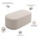 Kit 02 Puffs Decorativos Orgânico para Living Quarto 100cm Doha W01 Bouclê Creme - Lyam Decor