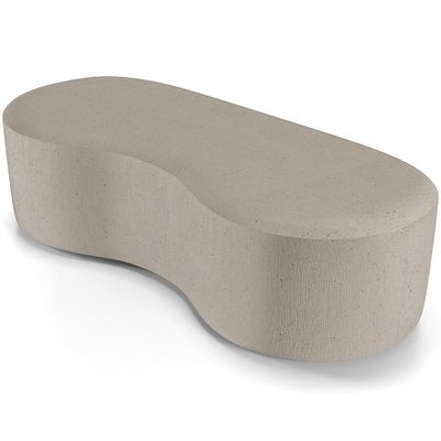 Puff Decorativo Orgânico para Living Quarto 140cm Orbit W01 Linho Bege - Lyam Decor