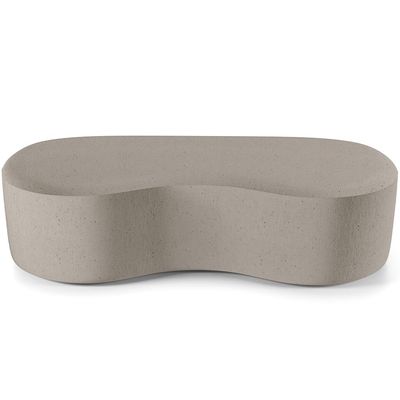Puff Decorativo Orgânico para Living Quarto 140cm Orbit W01 Linho Bege - Lyam Decor