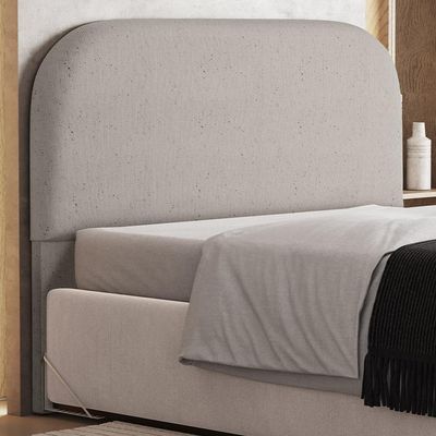 Cabeceira Cama Box King 195cm Orgânica Lanna W01 Linho Bege - Lyam Decor
