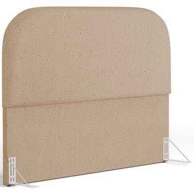 Cabeceira Cama Box Queen 160cm Orgânica Lanna W01 Linho Cinza - Lyam Decor