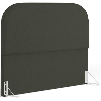 Cabeceira Cama Box Queen 160cm Orgânica Lanna W01 Linho Verde Musgo - Lyam Decor