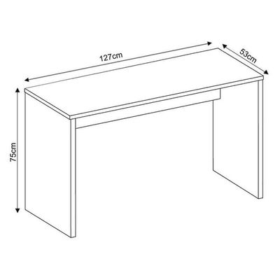 Mesa para Escritório Home Office Sem Gaveta Emma Preto Texturizado - Gran Belo